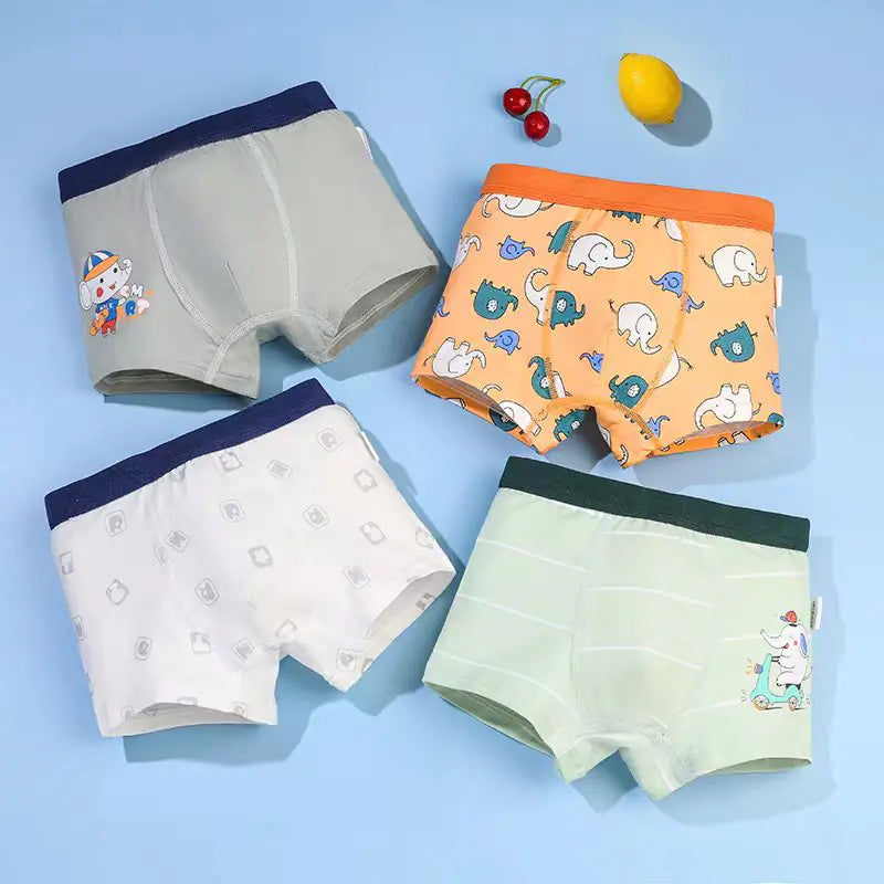 Boys' Cartoon Cotton Boxer Shorts Set