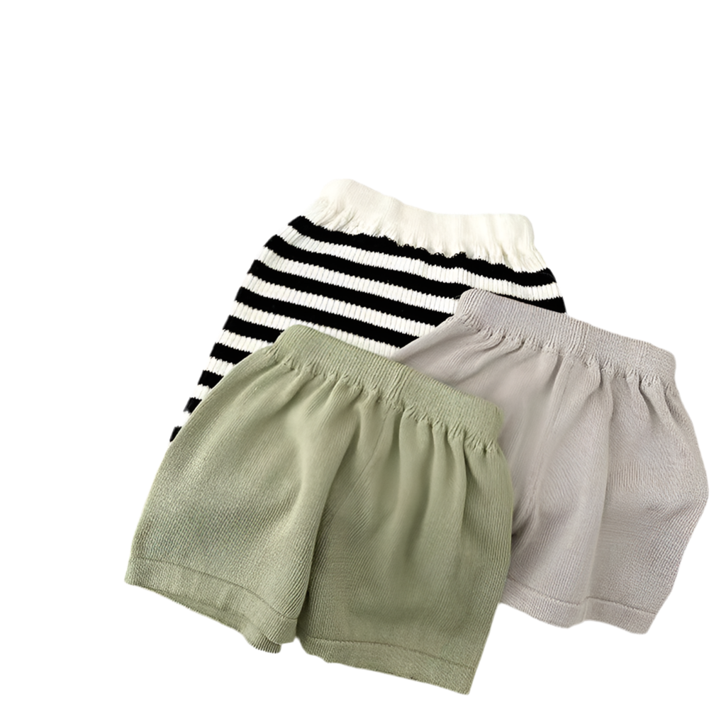 Baby Solid Color Knitted Shorts