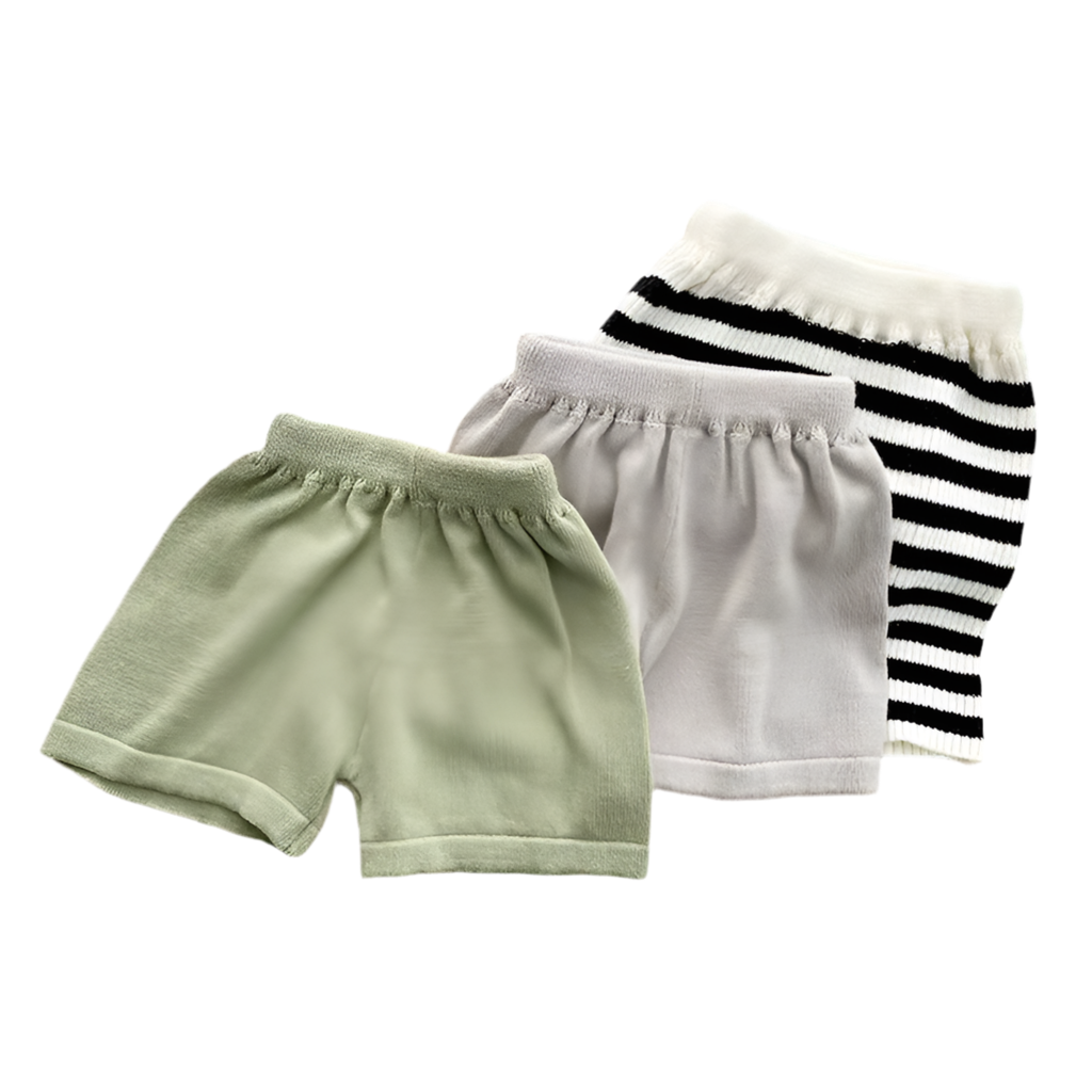Baby Solid Color Knitted Shorts