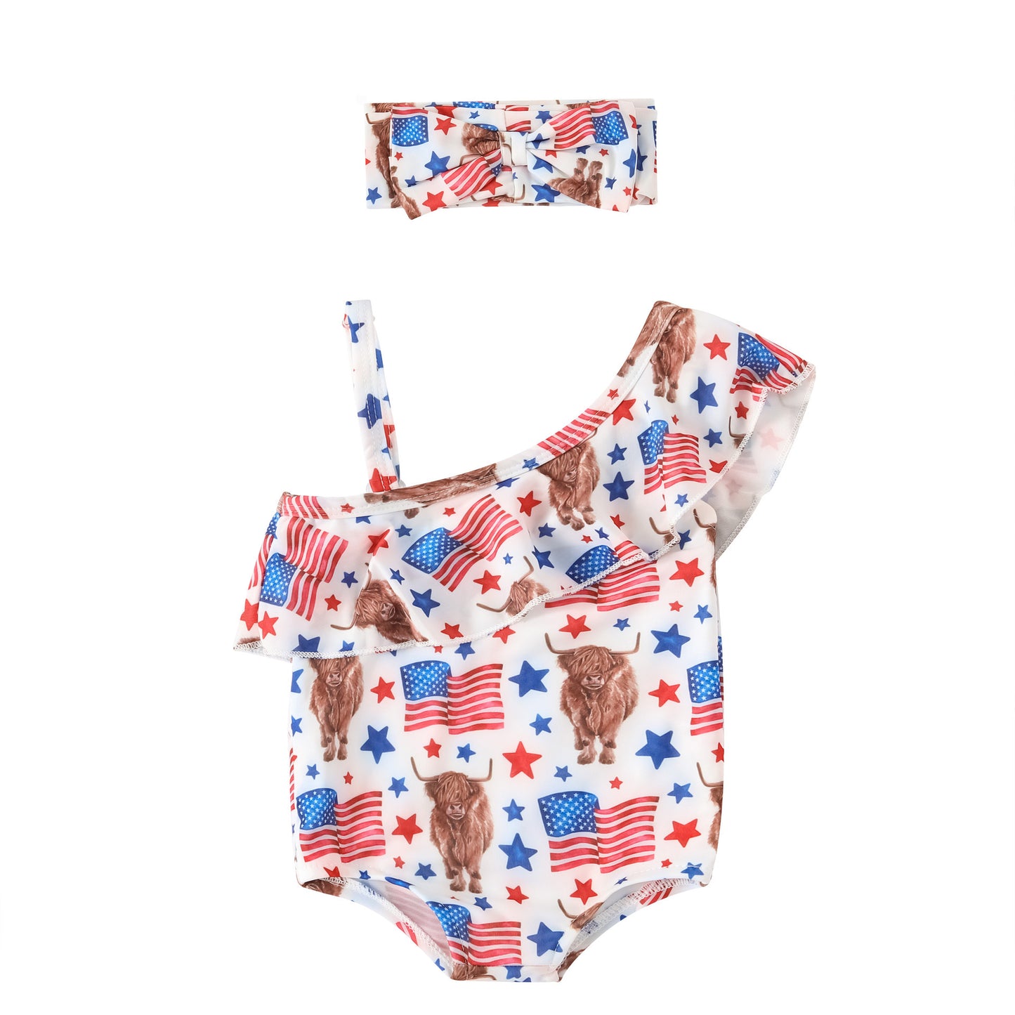 Silky Soft Fabric Lace-up Swimsuit
