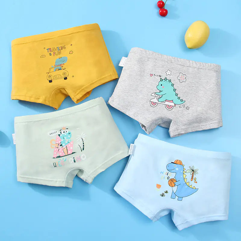 Boys' Cartoon Cotton Boxer Shorts Set