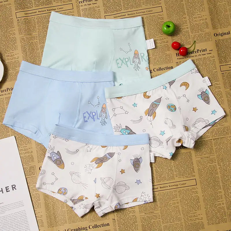 Boys' Cartoon Cotton Boxer Shorts Set