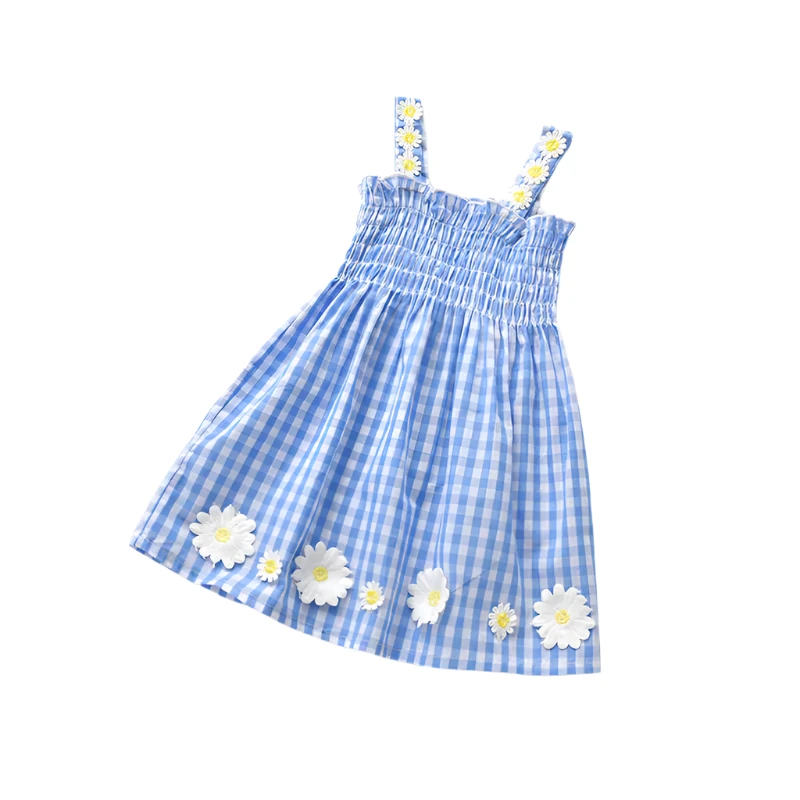 Girls' Plaid Princess Suspender Dress