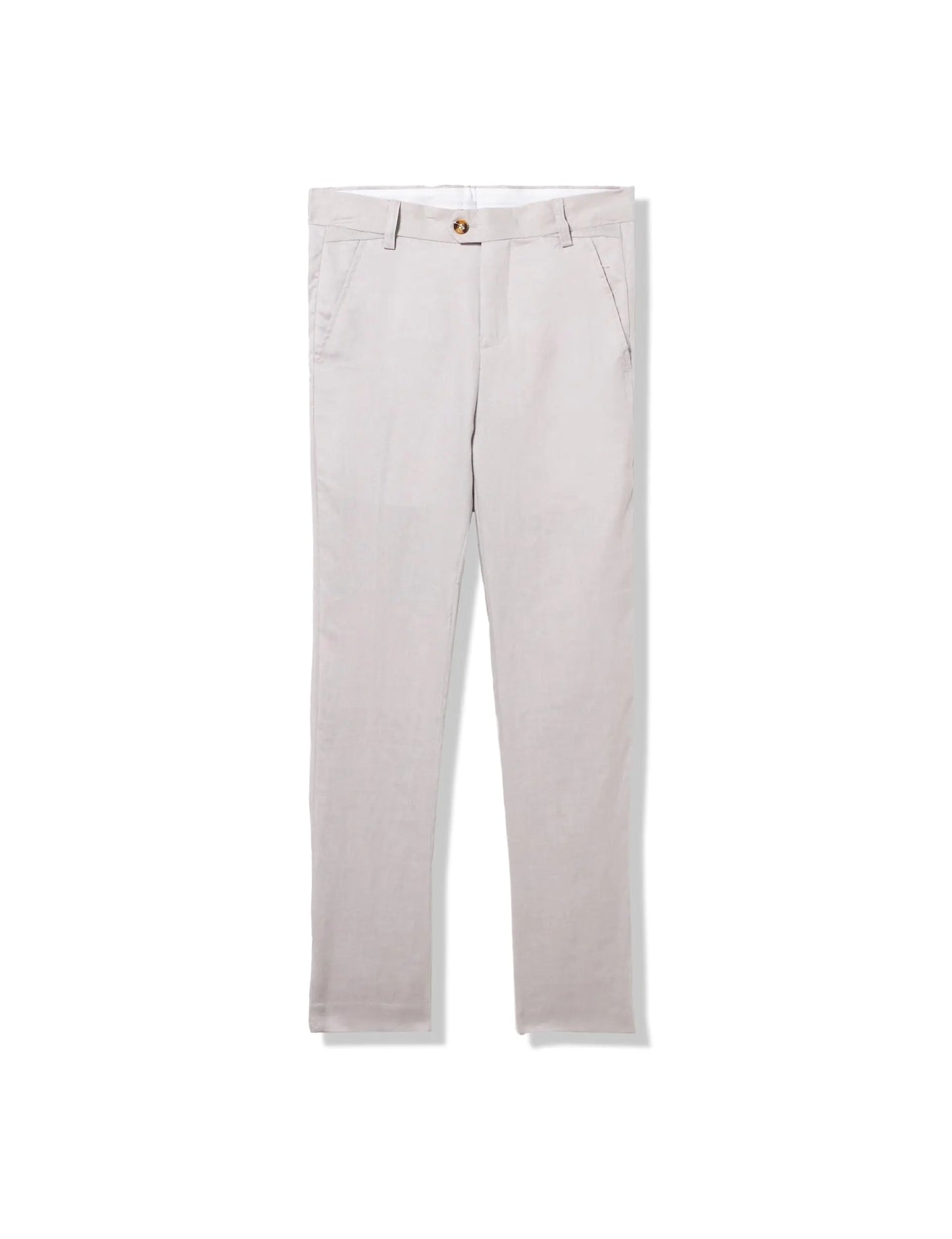 Isaac Mizrahi Boys Linen Pants Light Gray