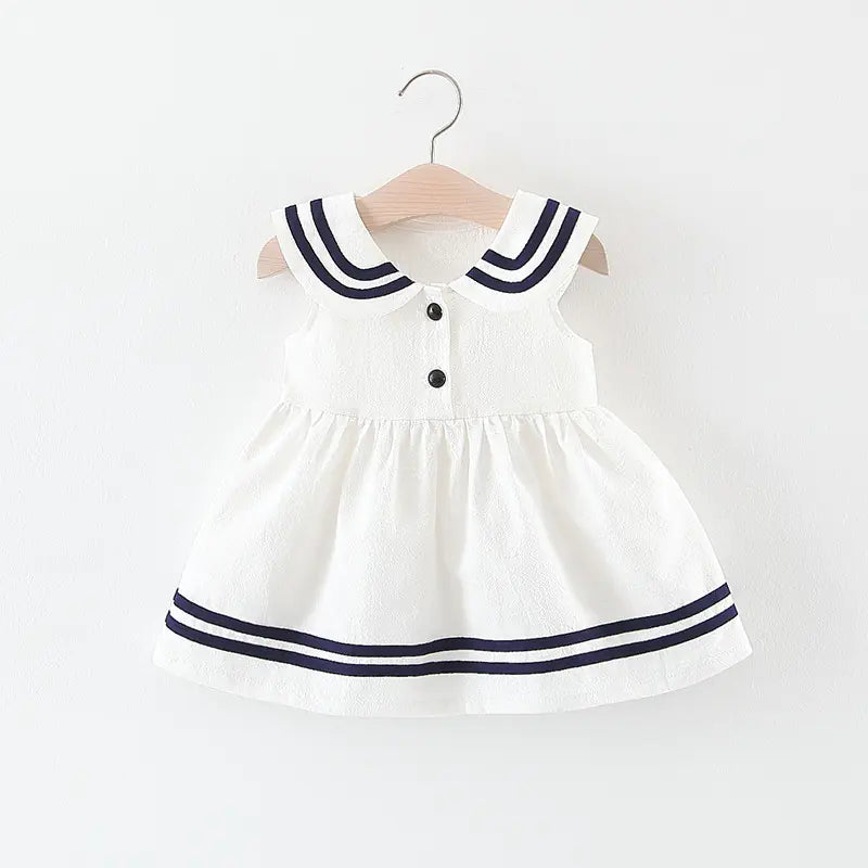 Navy Style Sleeveless Vest Skirt