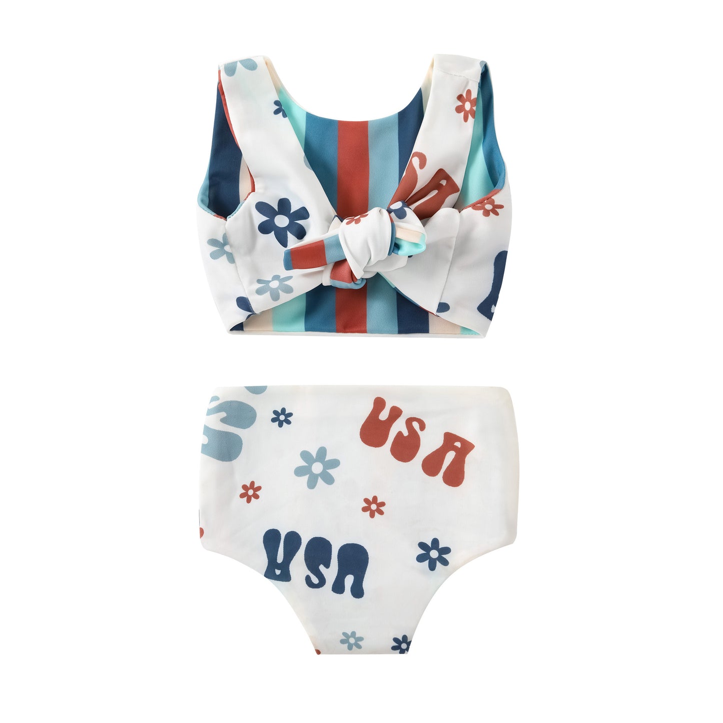 Silky Soft Fabric Lace-up Swimsuit