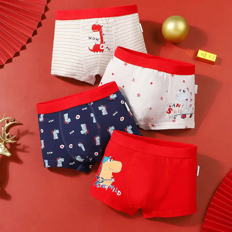 Boys' Cartoon Cotton Boxer Shorts Set
