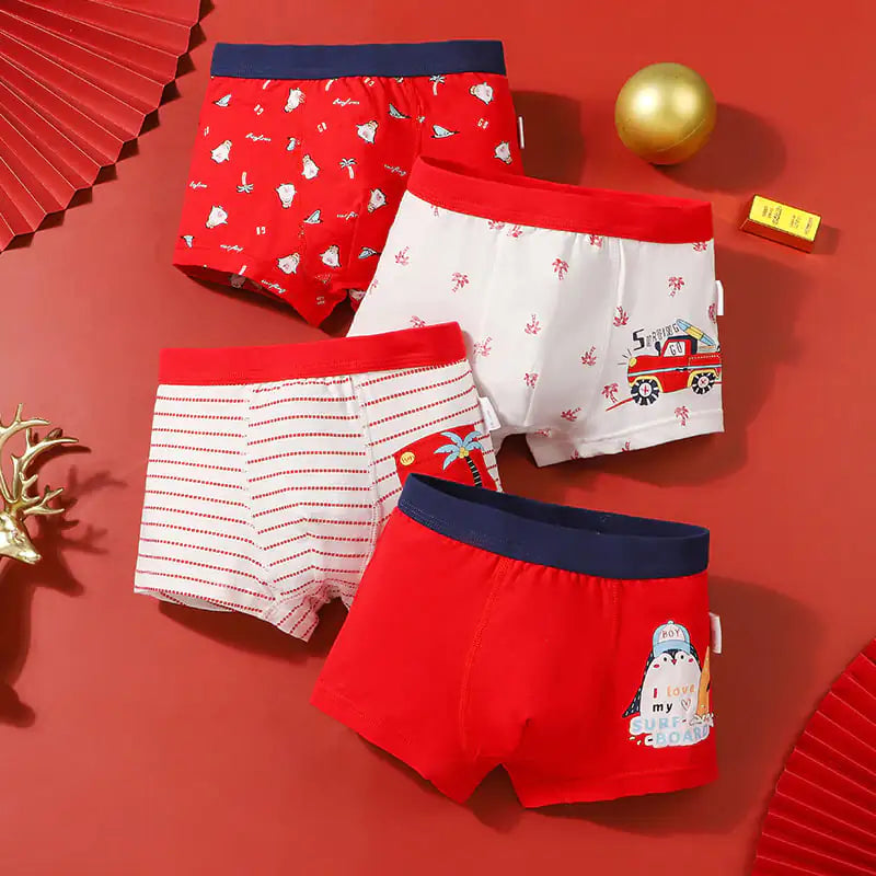 Boys' Cartoon Cotton Boxer Shorts Set