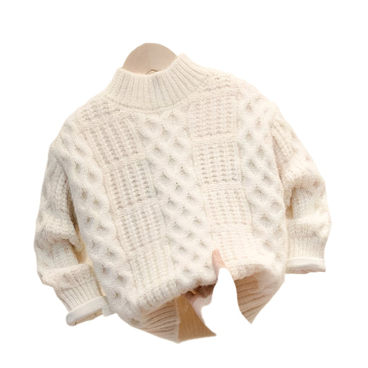 Boys Sweater Bright Color New Western Style Plus Velvet