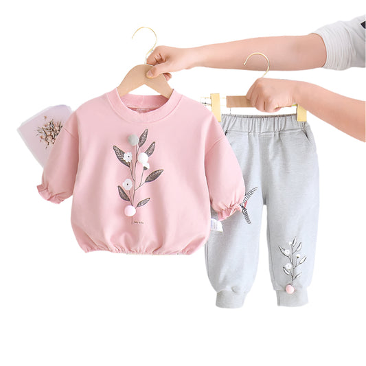 Autumn Baby Girl's Two Piece Long Sleeve Suit