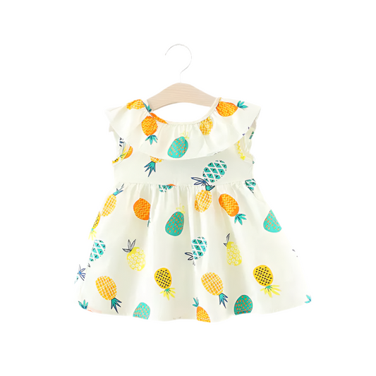 Pineapple Print Baby Dress