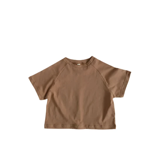 Boys' and Girls' Loose Basic Short Sleeve T-Shirts