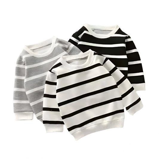Striped Pullover Long-sleeved T-shirt