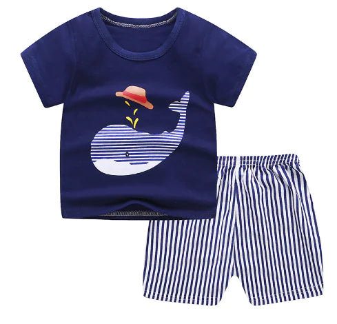 Short Sleeve Two-Piece Outfit