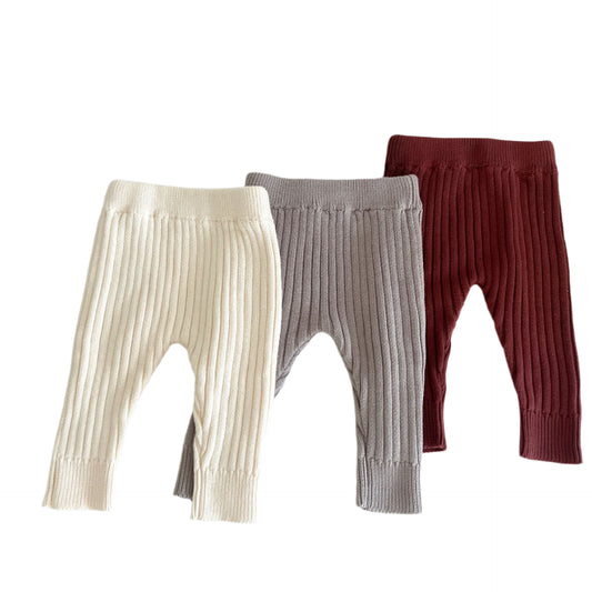 Baby Knitted Cotton Wool Elastic Leggings