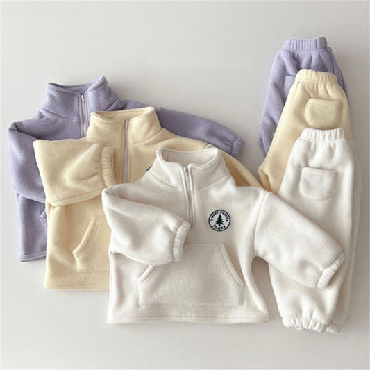 Two Piece Fleece Medium High Neck Trousers