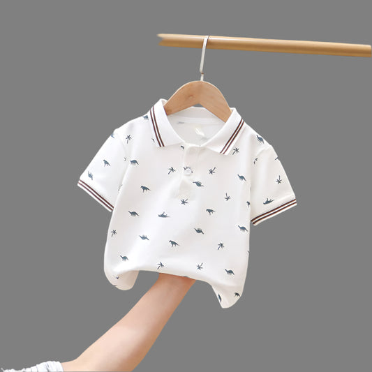 Short Sleeve Children Boys' Polo Collar T-shirt