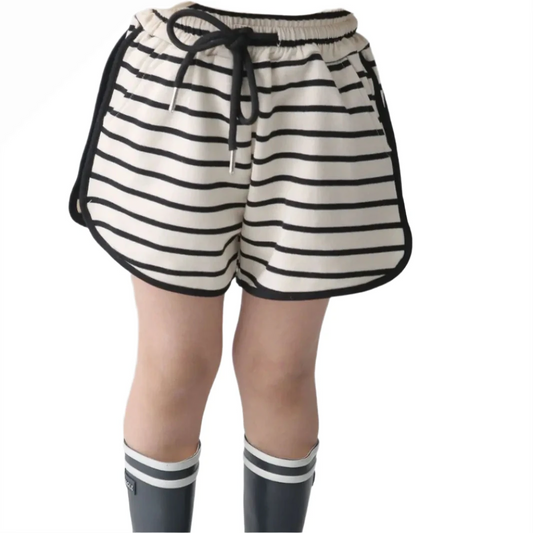 Kids Knitted Stripe Shorts