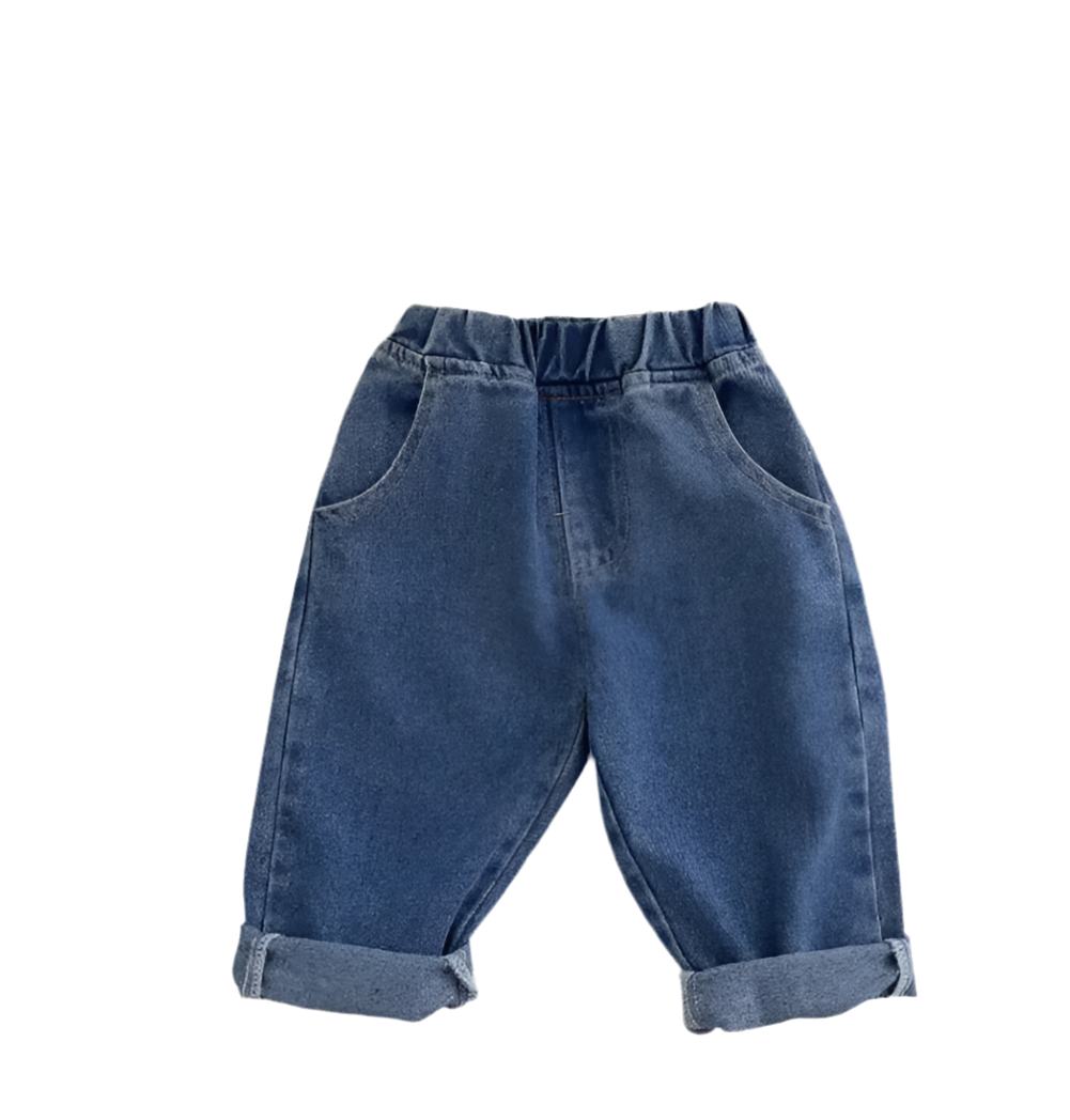 Soft Casual Children Simple Solid Color Jeans