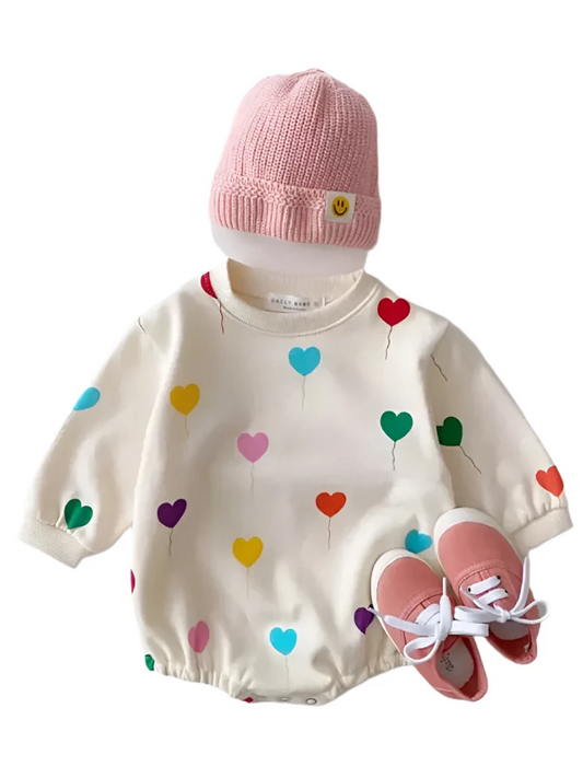 Baby Love Print Wrapping Clothes Romper
