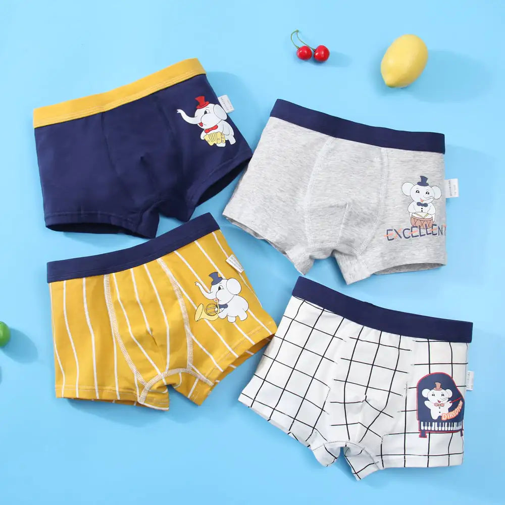 Boys' Cartoon Cotton Boxer Shorts Set