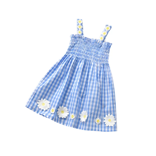 Girls' Plaid Princess Suspender Dress