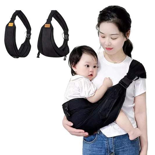 Toddler Adjustable Non-Slip Hip Seat Carrier 10-45lbs(BlackCloth)