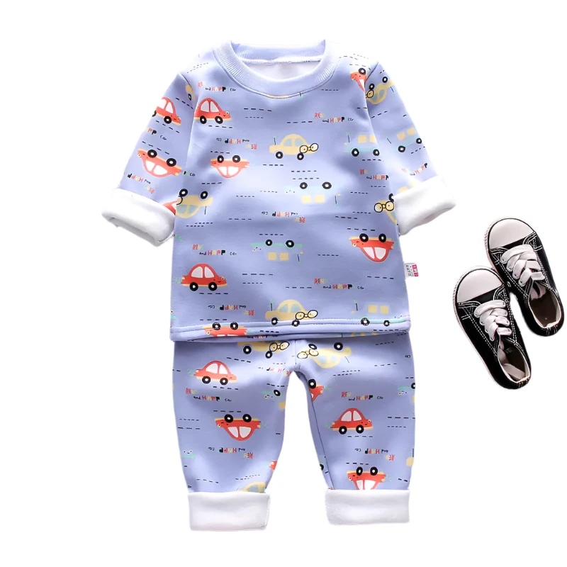 Warm Baby and Toddler Clothing Set with Fleece Pants