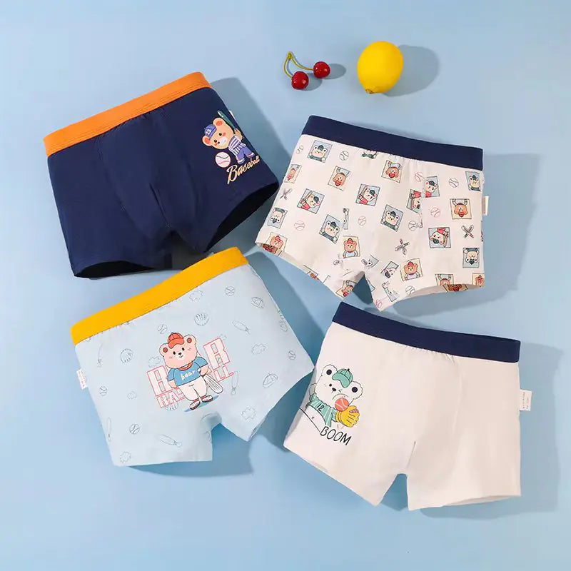 Boys' Cartoon Cotton Boxer Shorts Set