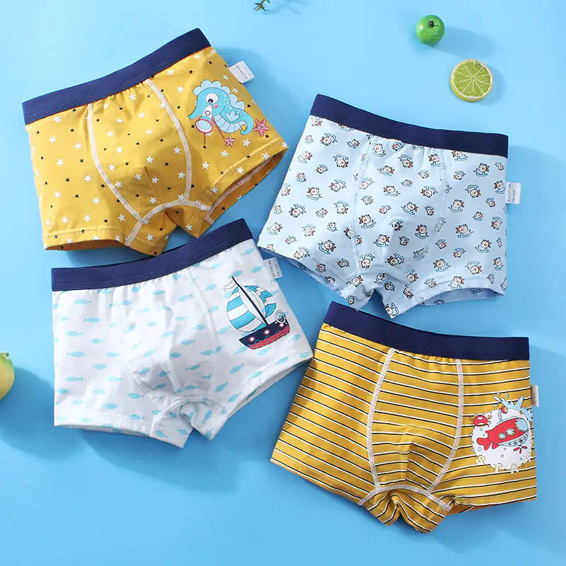 Boys' Cartoon Cotton Boxer Shorts Set