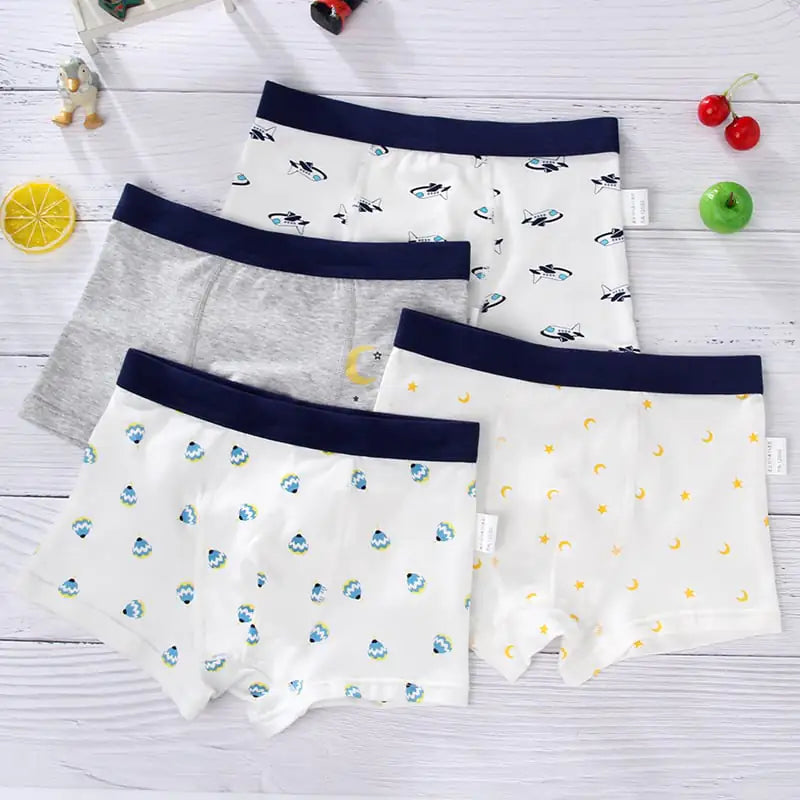 Boys' Cartoon Cotton Boxer Shorts Set