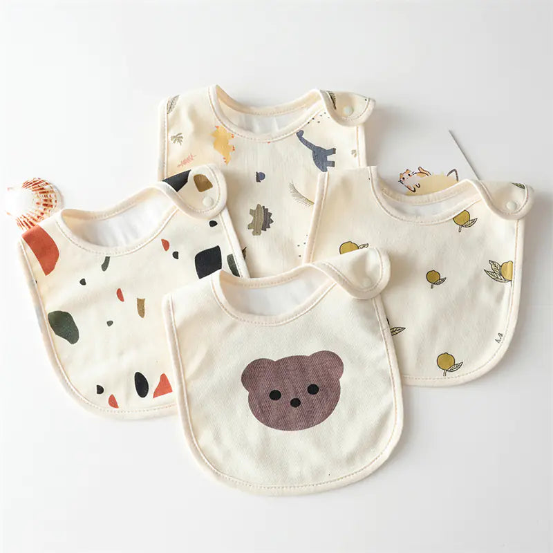 Waterproof Cartoon Cotton Bibs for Infants (Newborn)