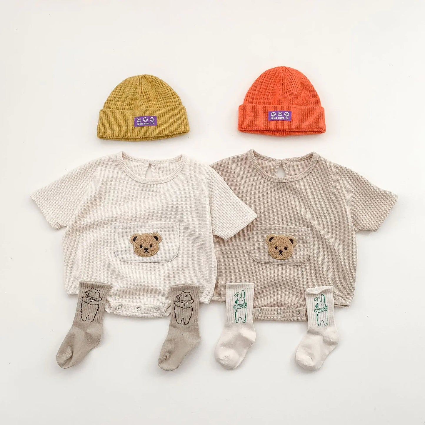 Baby Bat Sleeve Romper Outfit