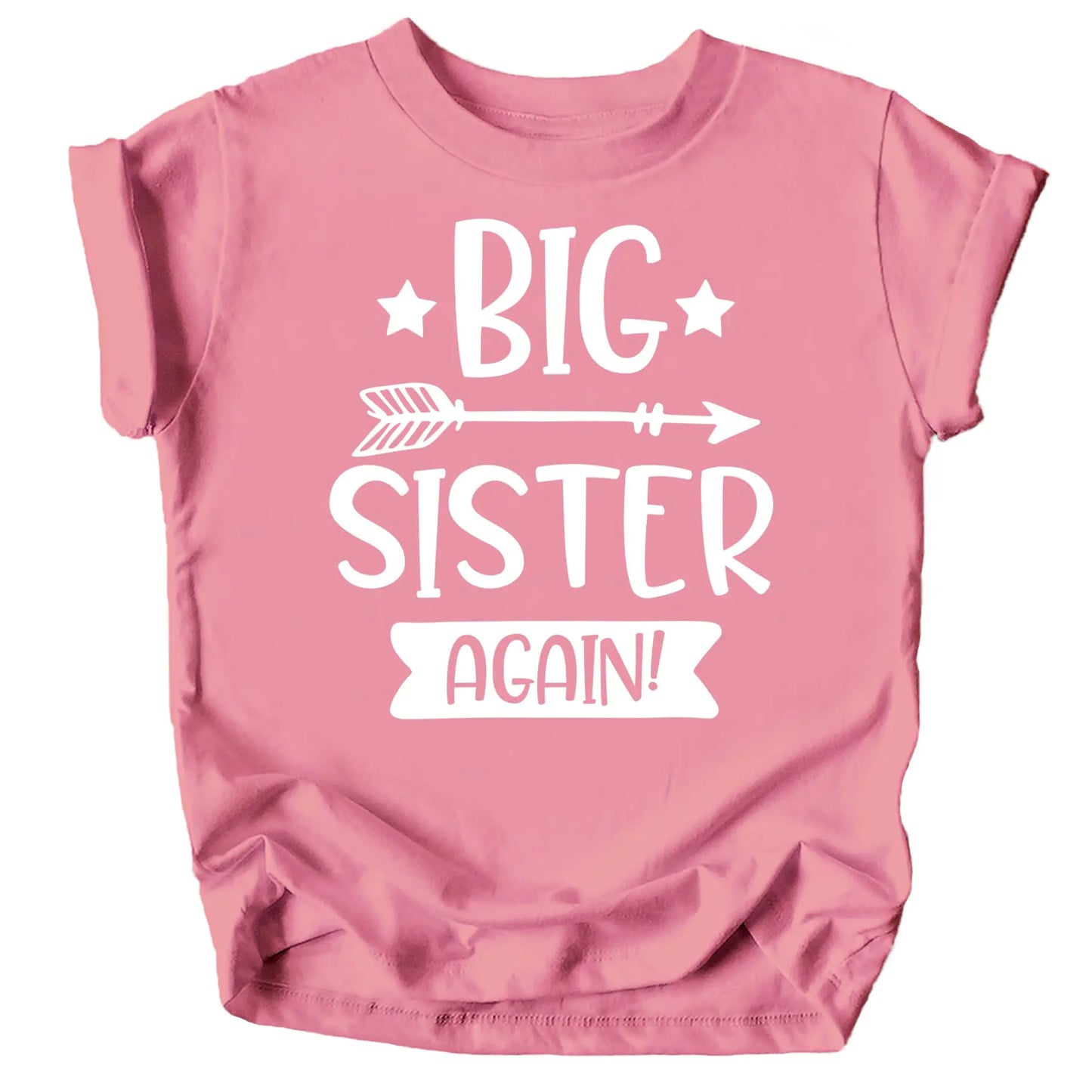 Arrow Big Sister Again Sibling Announcement Shirts