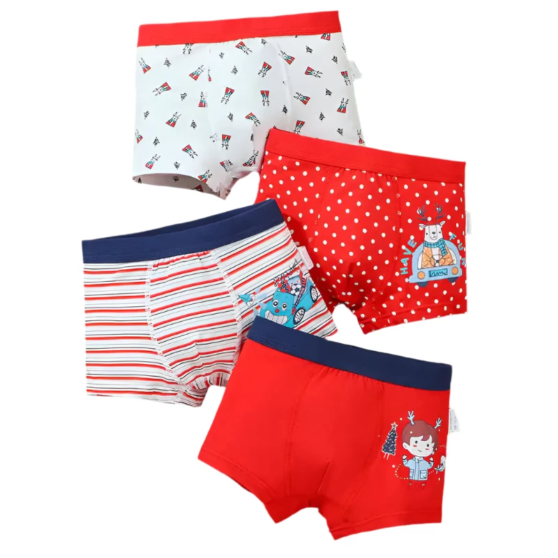 Boys' Cartoon Cotton Boxer Shorts Set